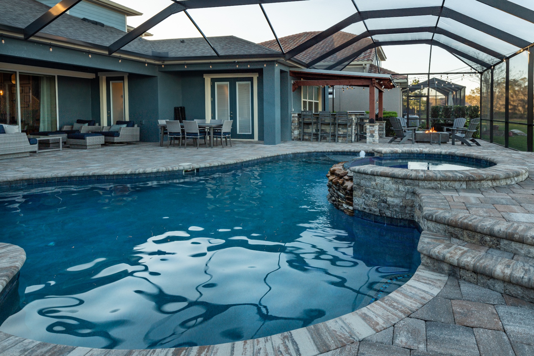 Backyard Oasis — Wahoo Pools custom build 3