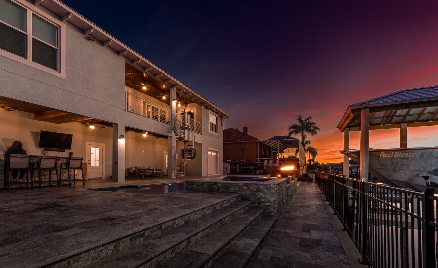 Reel Blessed Waterfront — Wahoo Pools custom build 3
