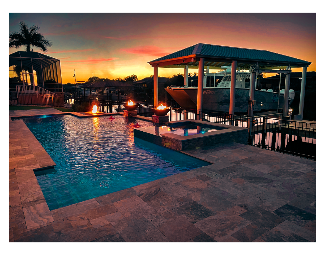 Reel Blessed Waterfront — Wahoo Pools custom build 1